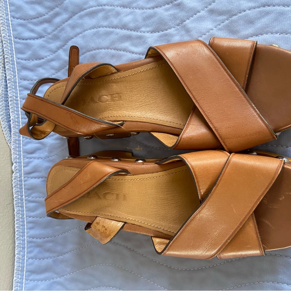 Coach Women's Brown Leather Sandals